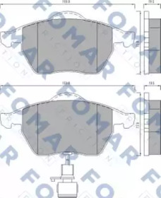 FOMAR FRICTION fo495781 -  Комплект тормозных колодок, дисковый тормоз
